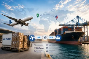 Pakistan to USA Shipping air vs sea